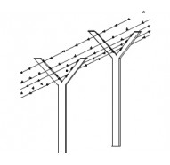 Stulpai su "Y" formos viršūne